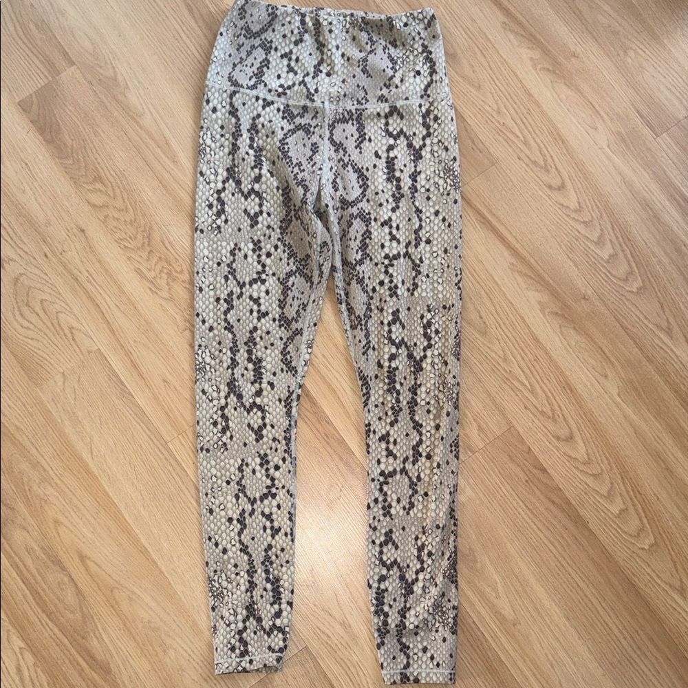 Varley Snakeskin Print Leggings Activewear Small